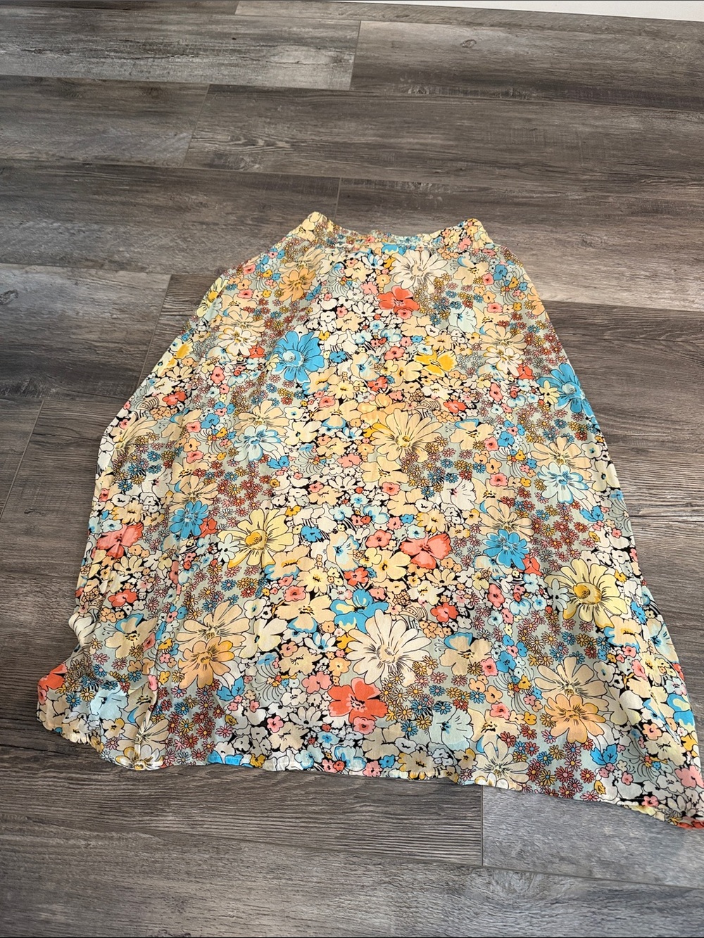 Drykorn for Beautiful People Floral A-Line Midi Skirt in Multi-Color